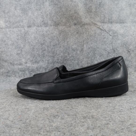 Easy Spirit Shoes Womens 8 Loafers Slip On Leather Black Comfort Walking Classic - Picture 5 of 13